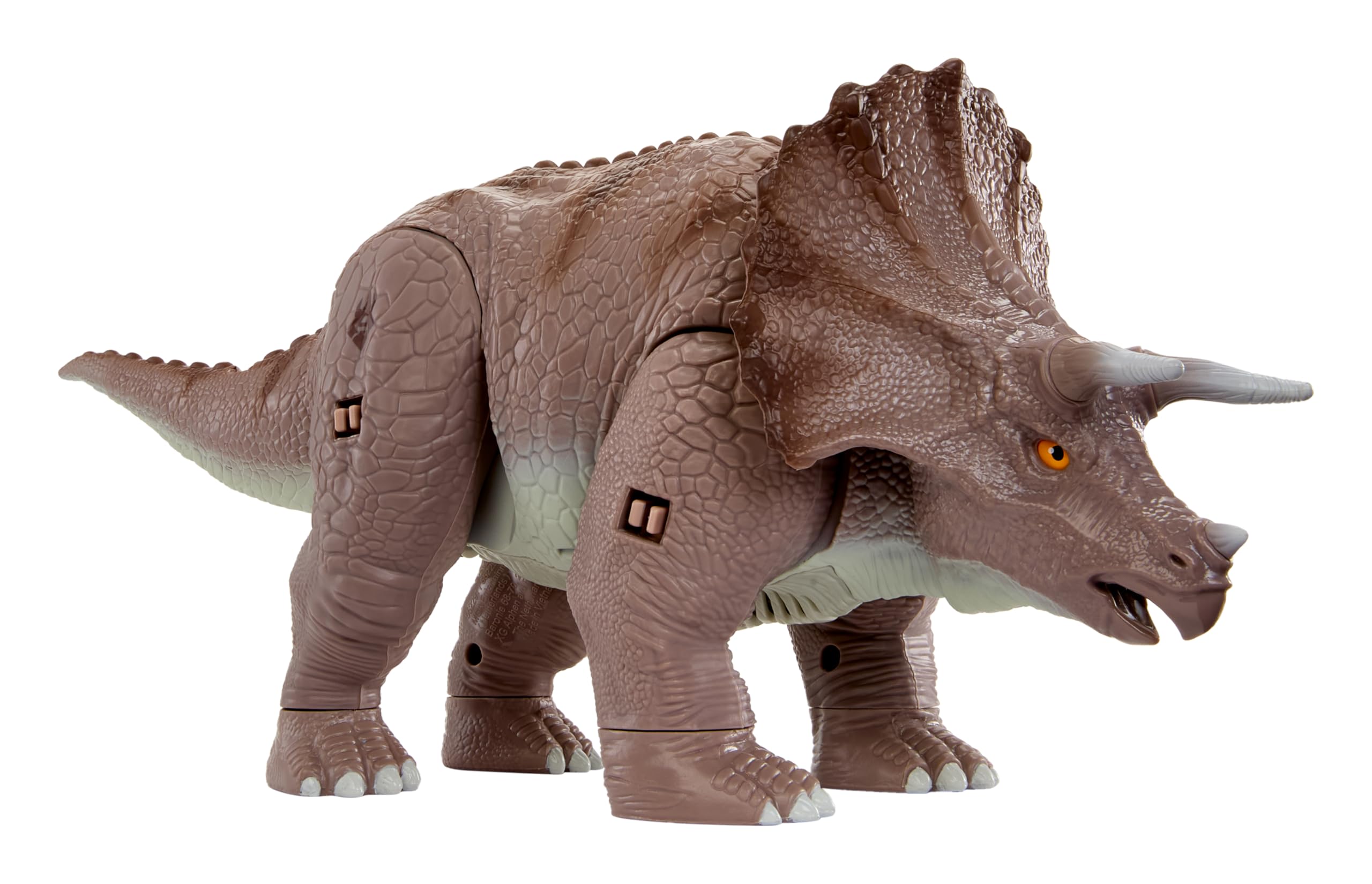 Armor-Up Triceratops dinosauro Cobalt - Action figure, 7 pezzi di armatura rimovibili con azione “morso” attivata dalla coda, adatto a bambini dai 6 anni in su