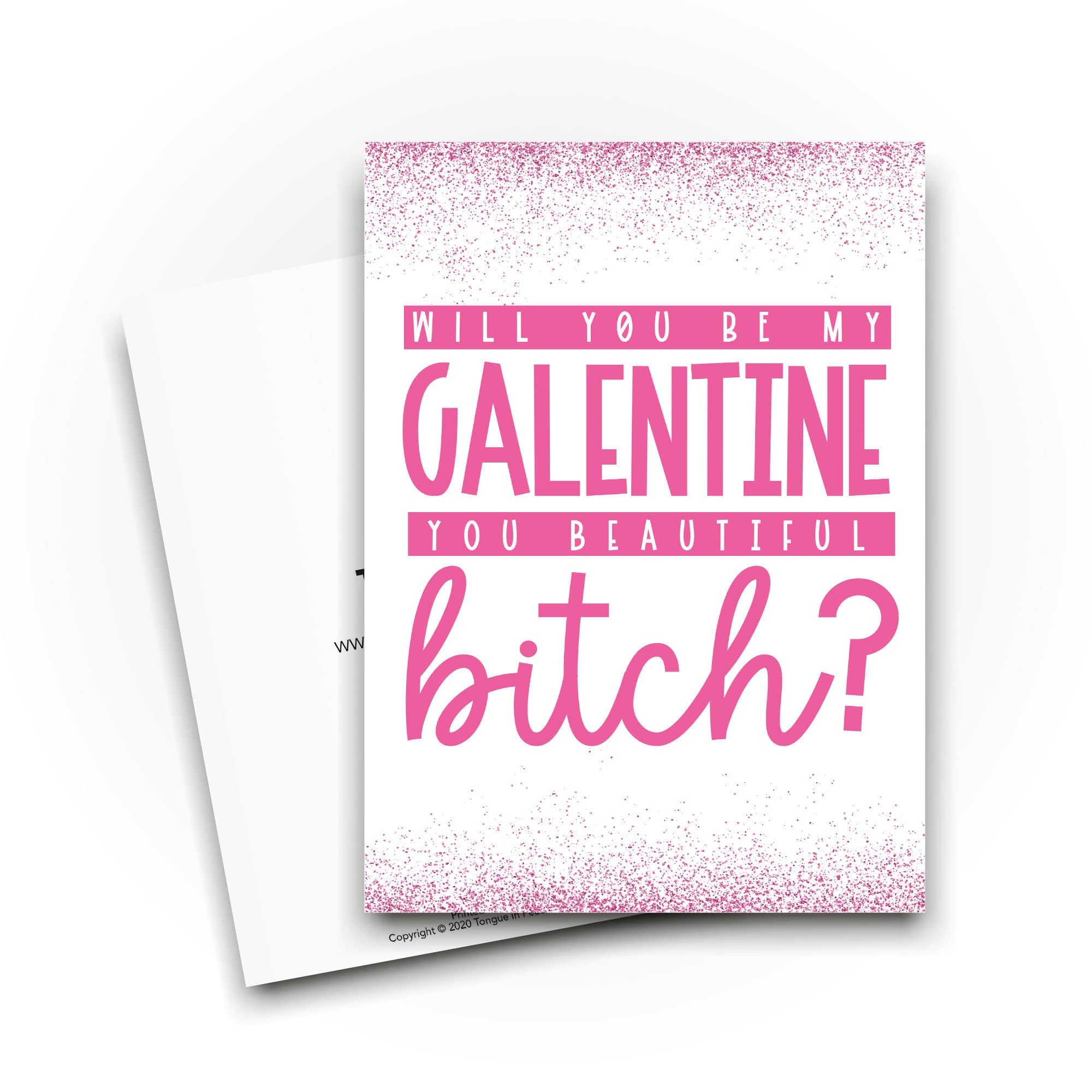 Tongue In Peach Cartes De Fête De Galentine – Hoes Way Before