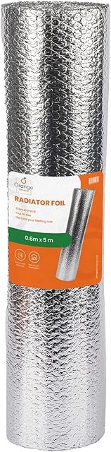 Radiator Reflective Foil - Radiator Wrap for Home- 5m x 60cm - 3.6mm Thickness Heat Reflective Insulation Radiator Insulation Foil Reflector Saves Energy & Money - Reduces Heat Loss