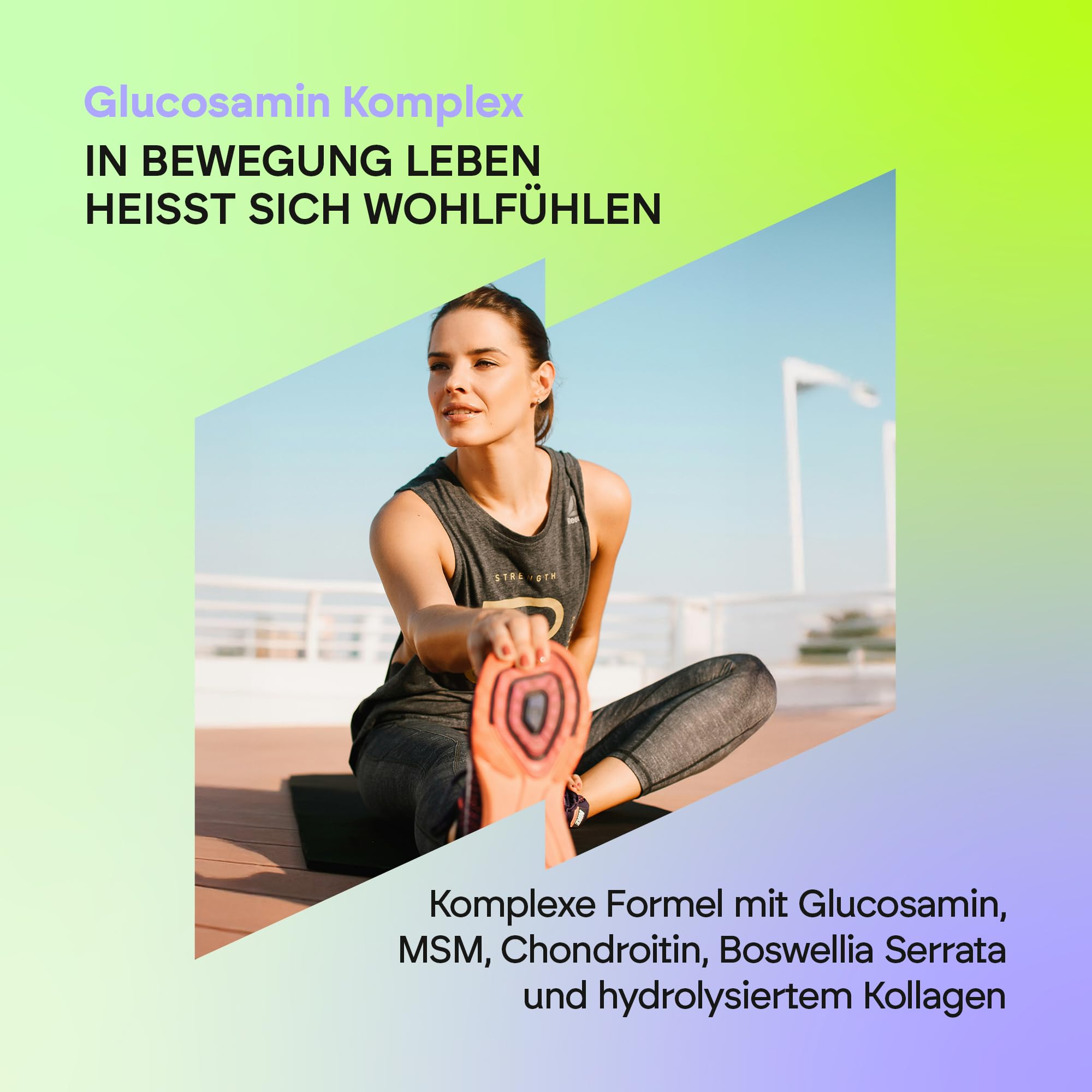 Glucosamin Chondroitin, MSM und Kollagen mit Hyaluronsäure, Boswellia, Selen und Zink – 120 Tabletten Glucosamin Complex Nutralie