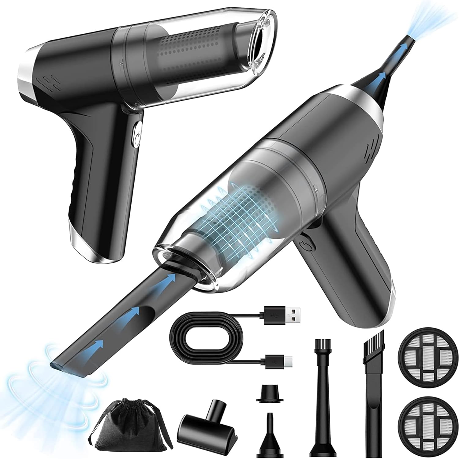 Daakro 2023 New Handheld Vacuum Cordless, 9000PA Suction