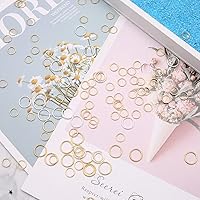 Vista 4 de 600Pcs Anillo de salto abierto de 5mm en oro, utilizado para llavero, fabricación de joyas, mantenimiento de collares y decoración de pendientes