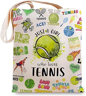 Tennis Accessories for Women - Inspirational Tennis Tote Bag Gifts for Girls & Players