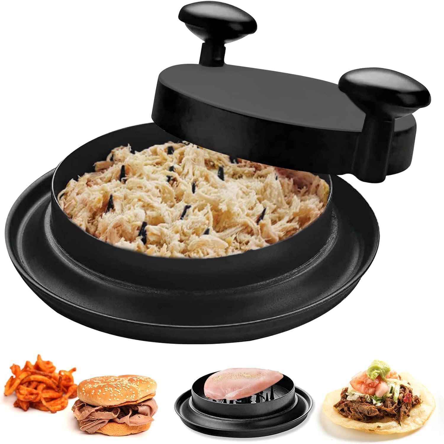 Chicken Shredder With Ergonomic Handle - Easy Cleaning, Anti-Slip Meat Shredder Tool Twist - Chicken Grinder