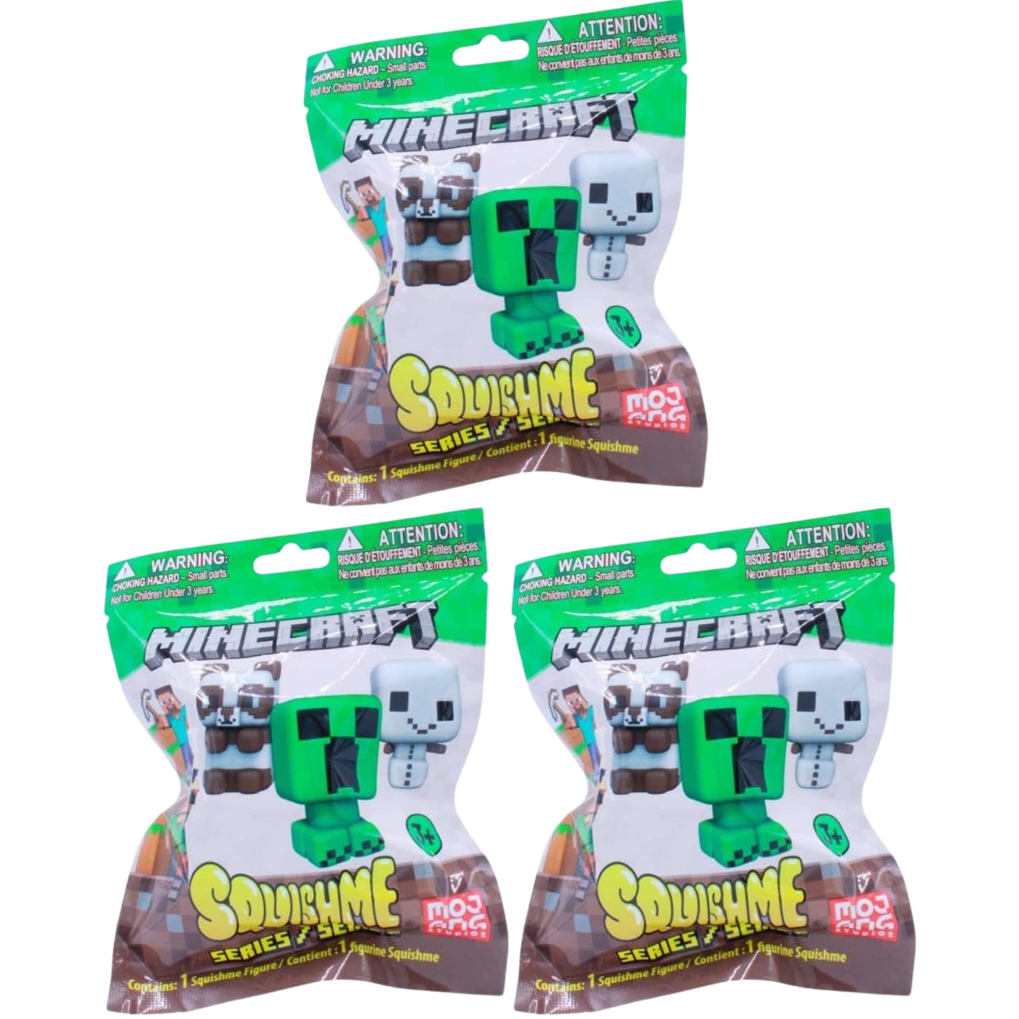 Minecraft Character Blind Bag Figures & Animals SquishMe 3 Pack Series 5 โ image 1