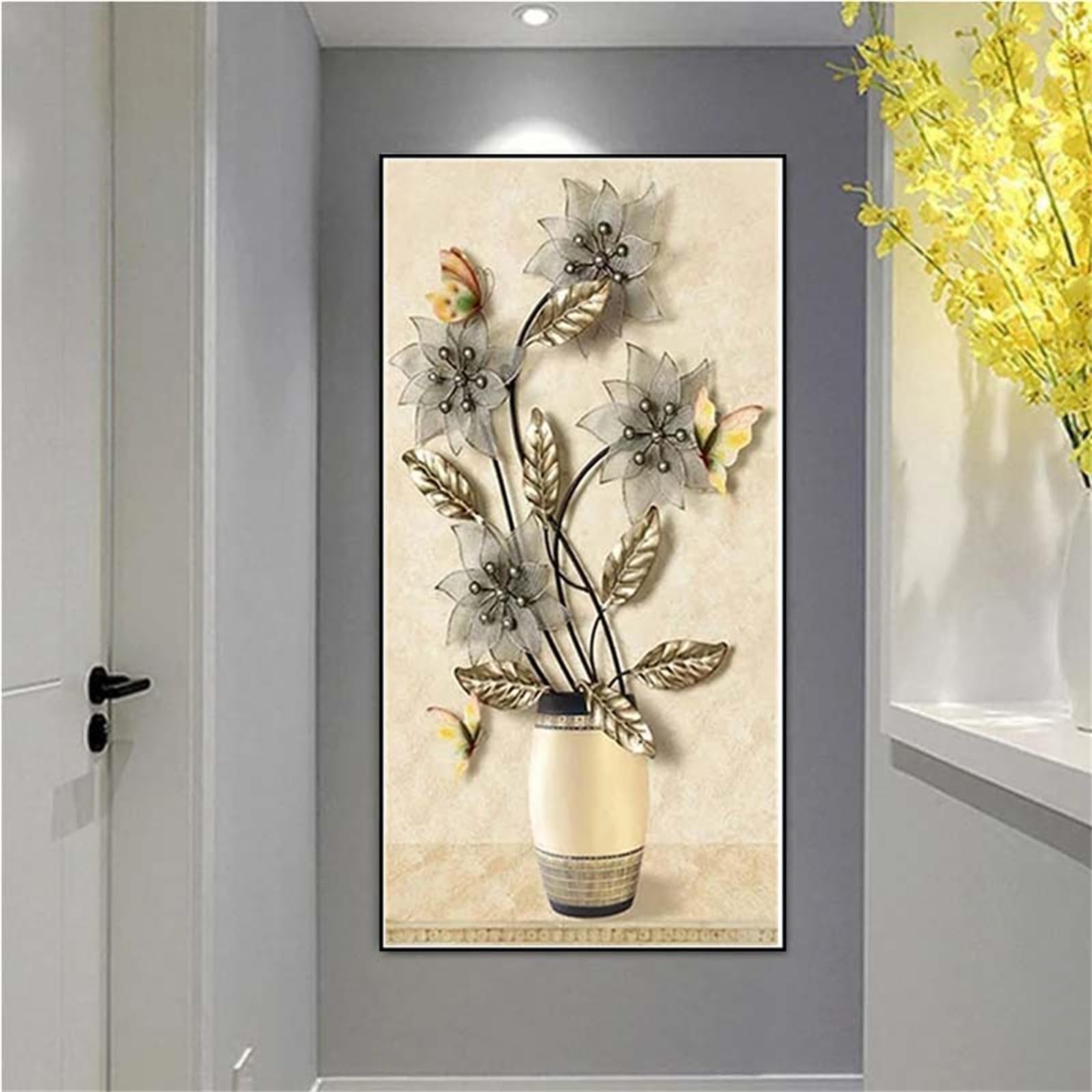 Peinture diamant arbre abstrait multicolore en toile grand format - 8