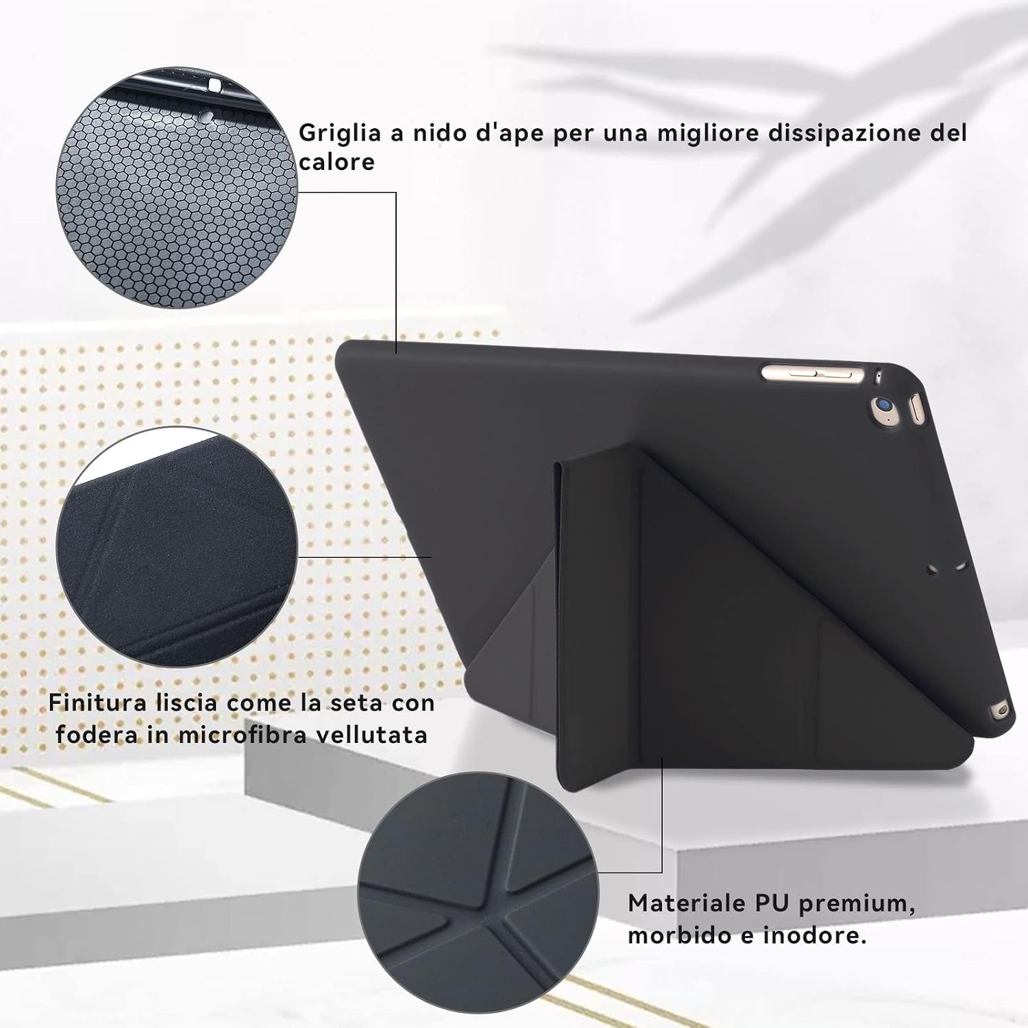 MuyDoux Origami Case for iPad mini 5 4 3 2, iPad Mini Case 7.9 Inch, 5-in-1 Multiple Viewing Angles - Image 4