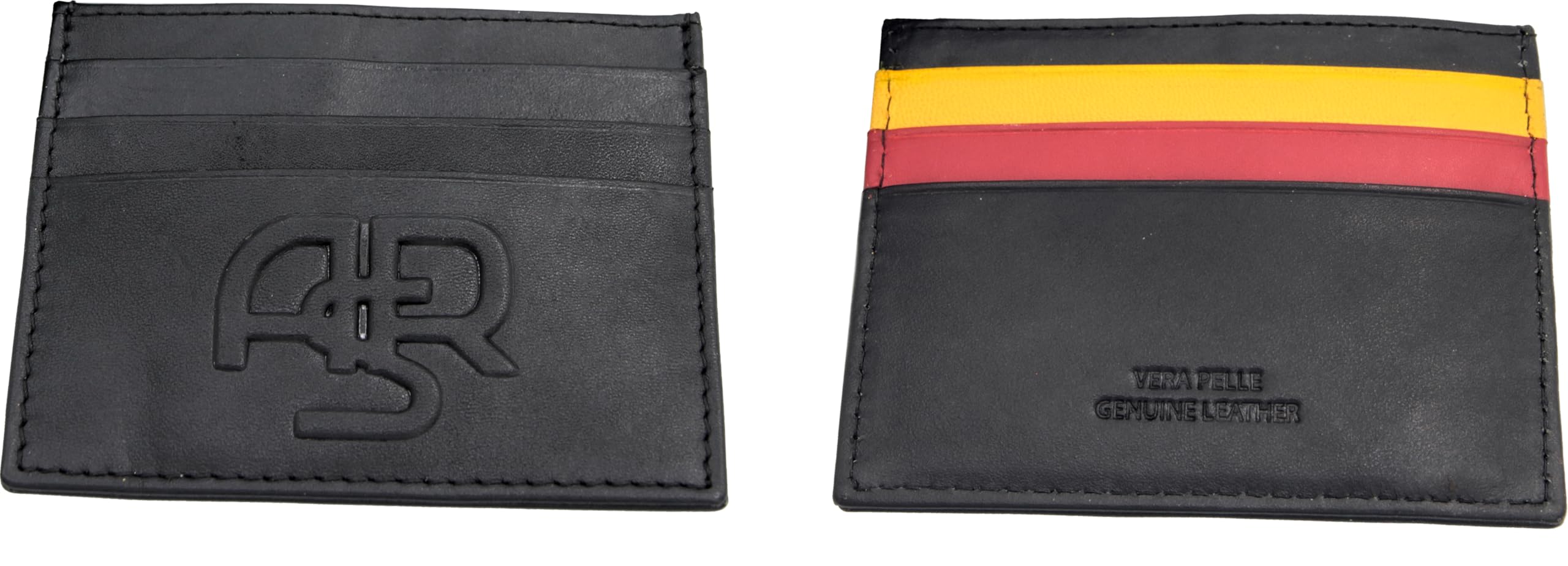 IMMA ASR Basic Leather CARDHOLDER, Unisex-Adult Wallet, Black, 10x13x2,5 cm