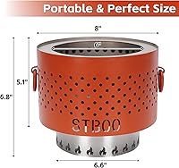 Vista 3 de STBoo Hoguera de Mesa - Hoguera de Mesa de Pellets de Bajo Humo con Bandeja de Cenizas Mini Chimenea Personal Portátil para Interiores
