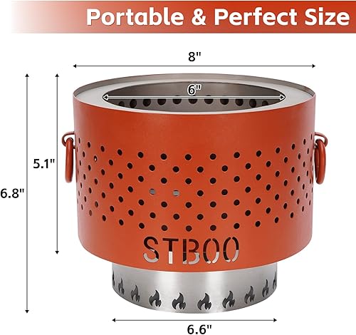 Miniatura 3 de STBoo Hoguera de mesa  Chimenea de pellets de bajo humo con bandeja de cenizas  Mini chimenea personal portátil para interiores y exteriores