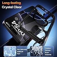 Vista 330 de TAURI Funda magnética 2 en 1 transparente para iPhone 14 Pro, compatible con Magsafe [no amarillenta] con protector de pantalla, protección de grado