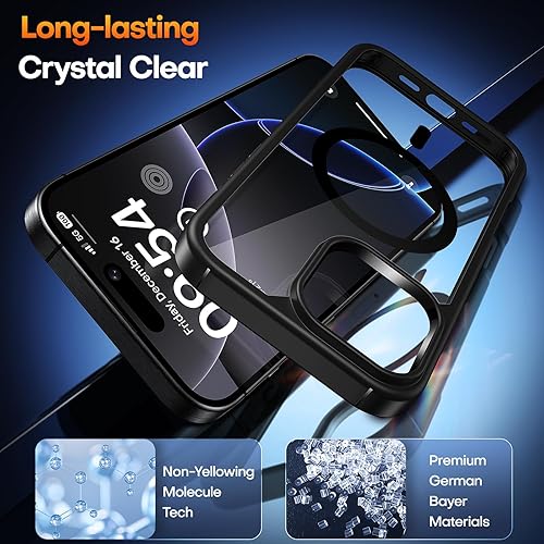 Miniatura 118 de TAURI Funda 3 en 1 para iPhone 13 Pro, [no amarilla] con 2 protectores de pantalla, funda delgada a prueba de golpes para iPhone 13 Pro, color negro