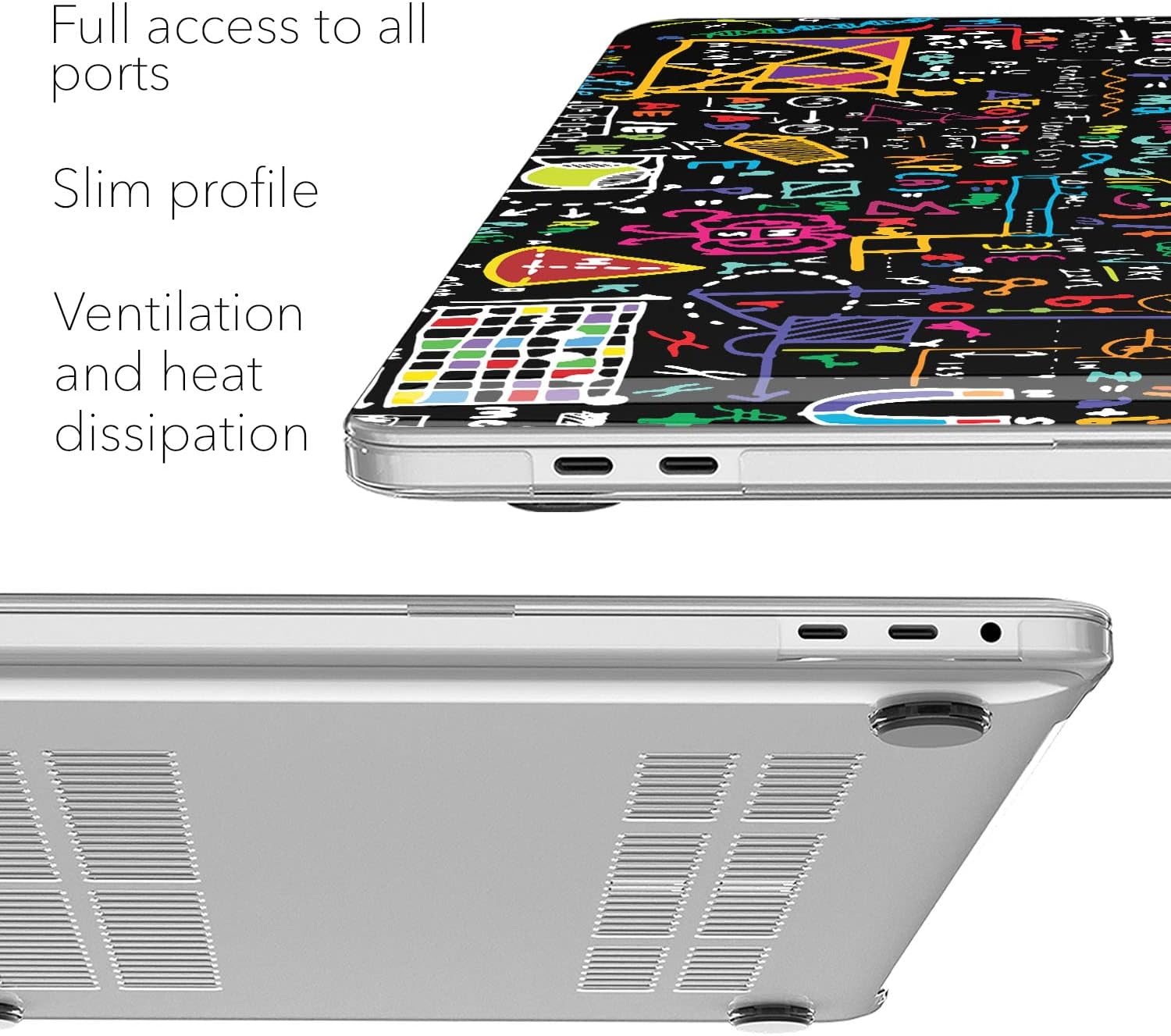 Hard Case Compatible with MacBook Air 13 15 inch Pro 16 14 M5 M4 M3 M2 M1 2026 2025 2024 2022 2020 Back to School Cover Science Colorful for Teacher Student Mathematics Cute Unique Protective