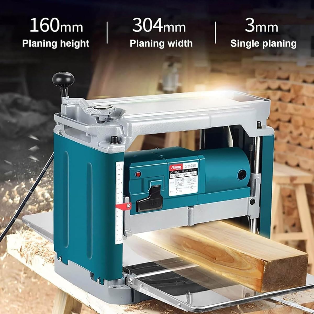 12-Inch Benchtop Woodworking Planer,1850W Multifunctional Heavy Duty Wood Thickness Planer,8500rpm Woodworking Planer