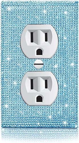 Miniatura 29 de Gaocai 1 pieza Placas de pared con diamantes de imitación brillantes Cubierta de interruptor de luz Placa decorativa de pared con palanca única