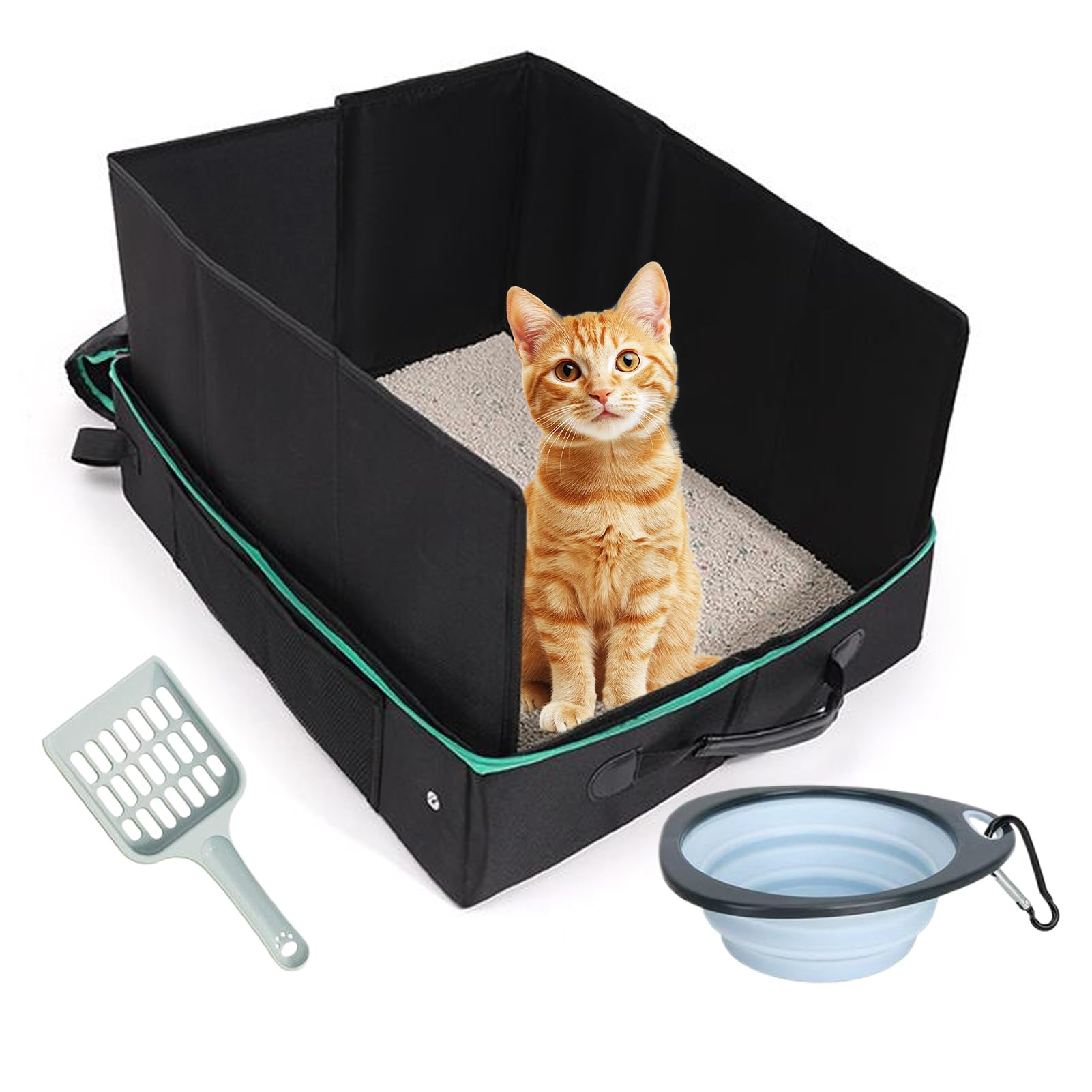 Bac à litière de voyage pour chats pour de longues vacances sereines en voiture