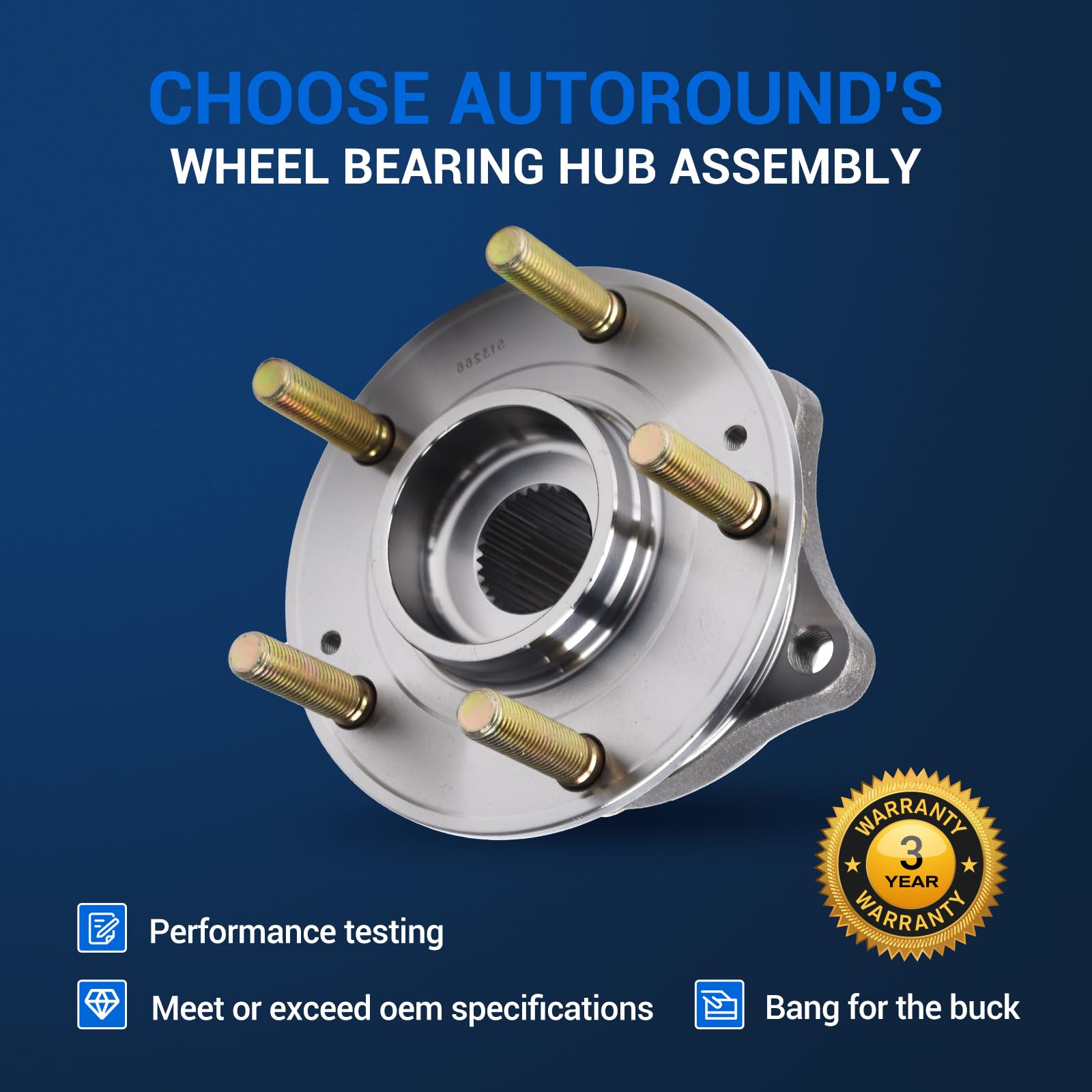 KHRIZ HUB Autoround 513266 Front/Rear Wheel Hub And Bearing Assembly Fit for