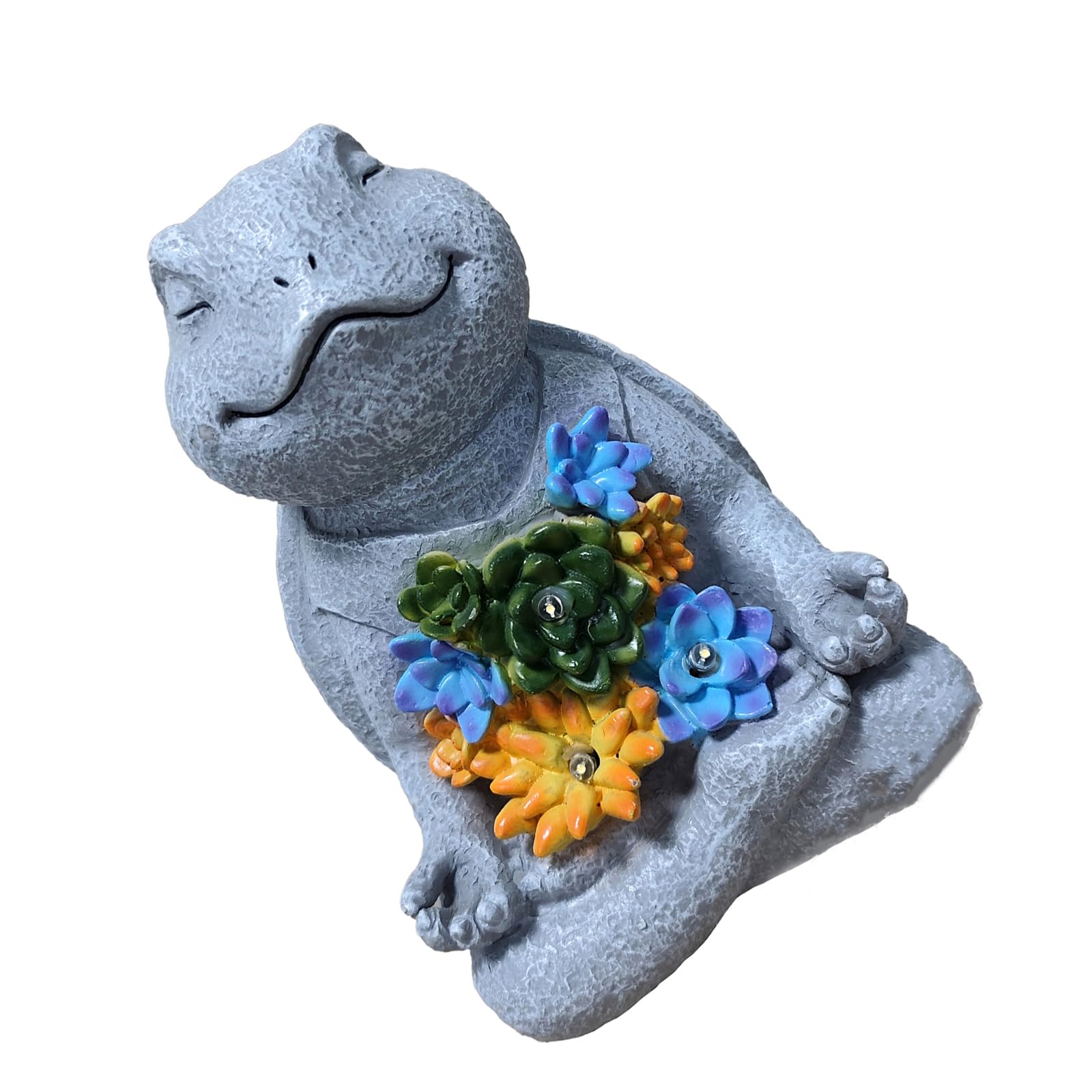 Décor de balcon et patio : statue de jardin en résine à LED