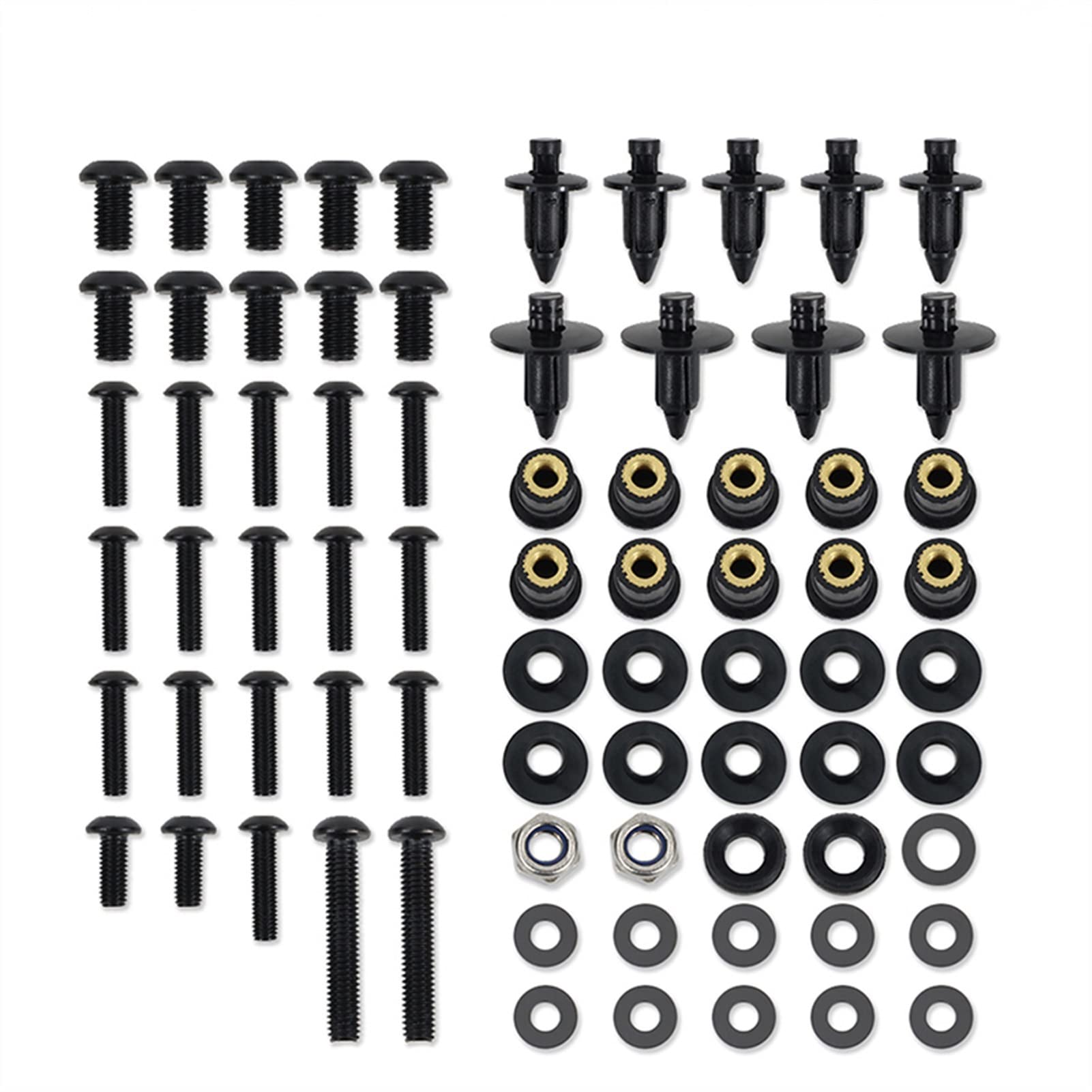 Kit de tornillos de carenado para Honda VFR800 negro