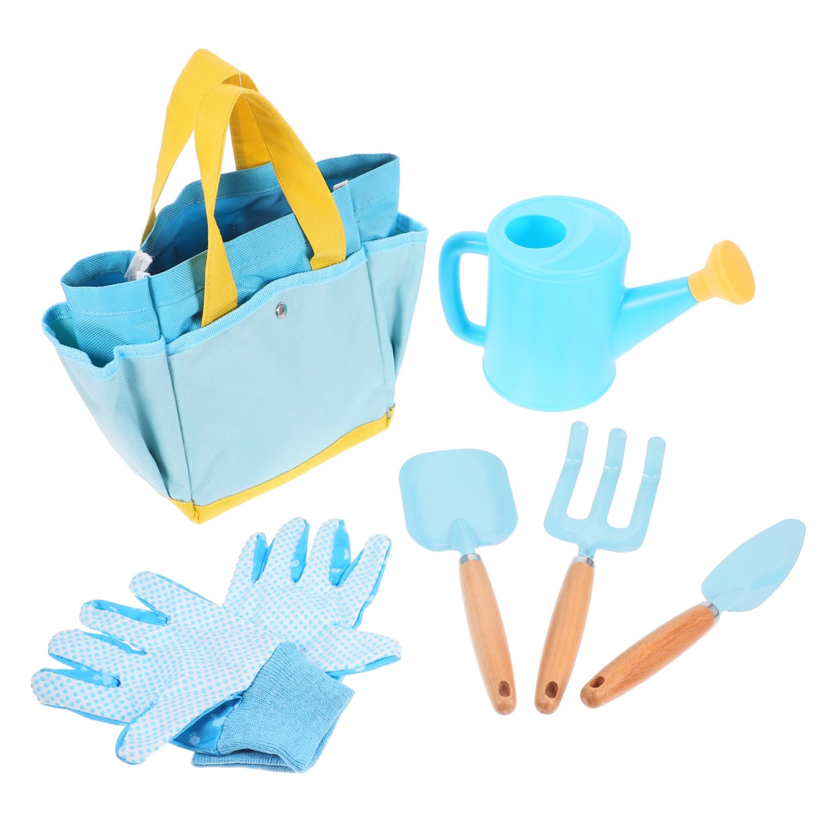 Set Attrezzi da Giardinaggio per Bambini 6 Pezzi Blu