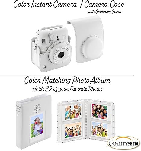 Miniatura 4 de Fujifilm Cámara instantánea Instax Mini 12 con funda, 60 películas Fuji, calcomanías decorativas, marcos, álbum de fotos y más kit de accesorios