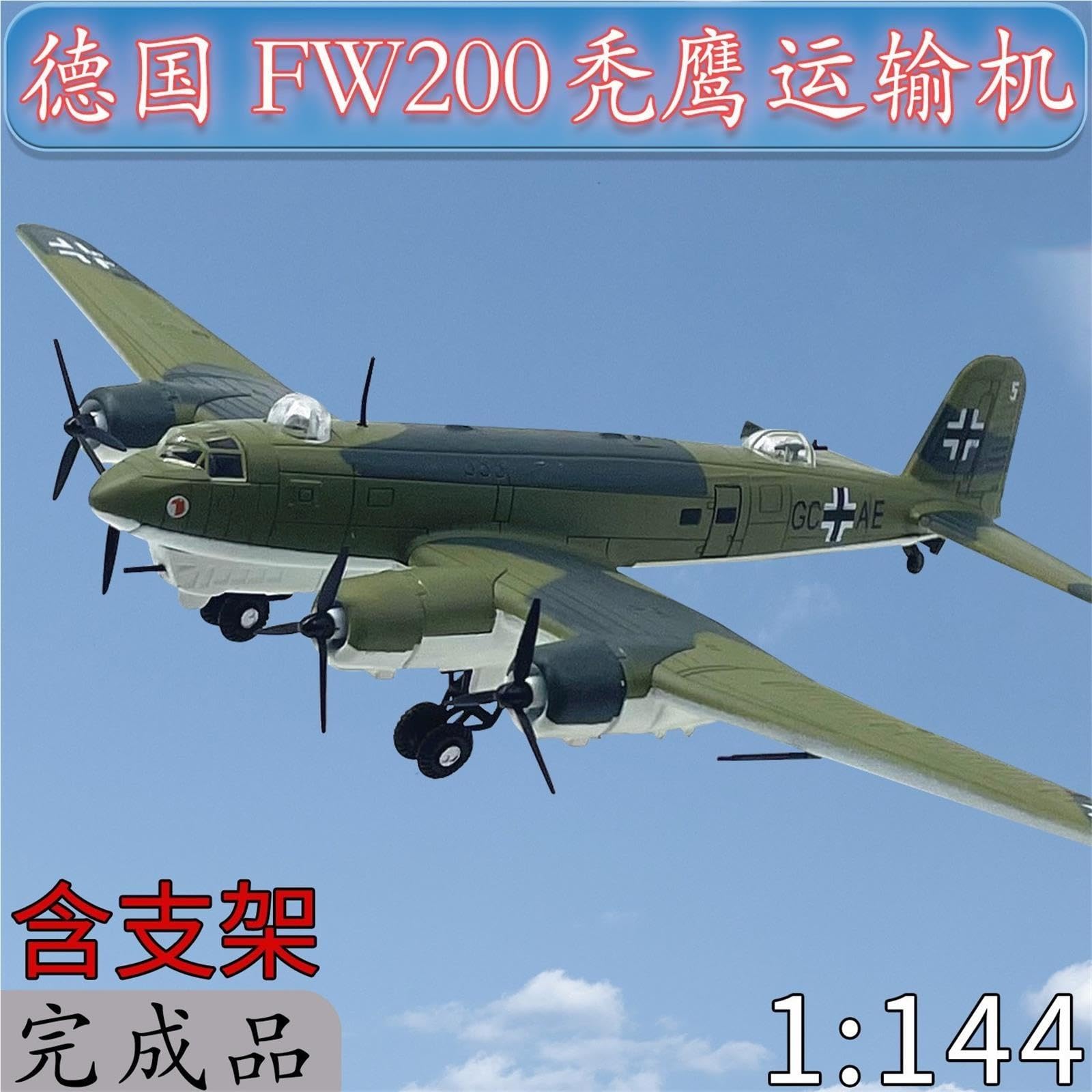 1:144 Aleación Modelo Cóndor alemán FW200 Bombarderos