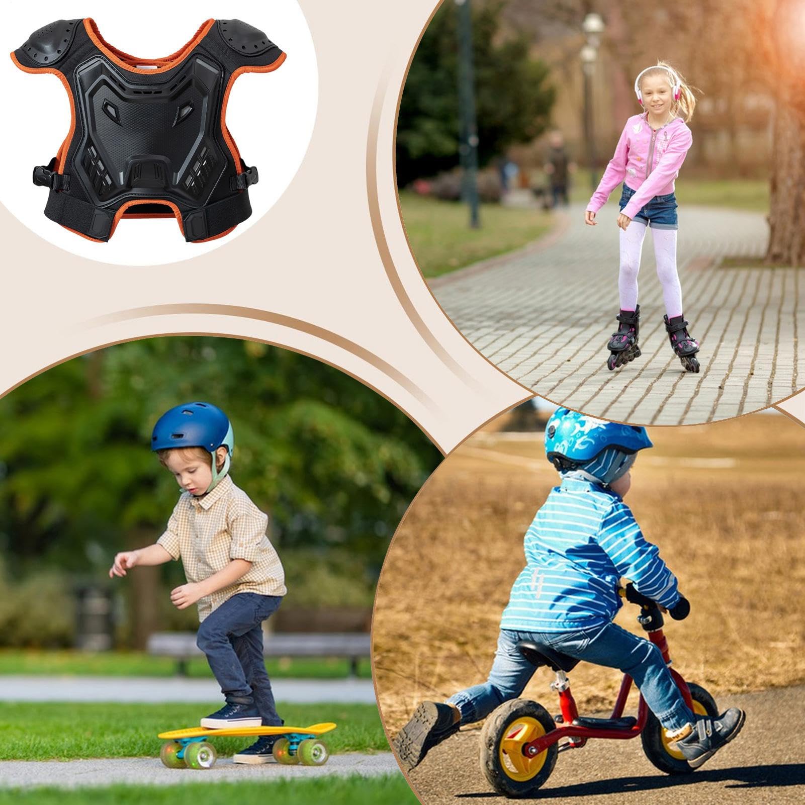Wyposażenie motocyklowe dla dzieci – ochrona klatki piersiowej, do motocrossu, snowboardu, snowboardu i jazdy na deskorolce