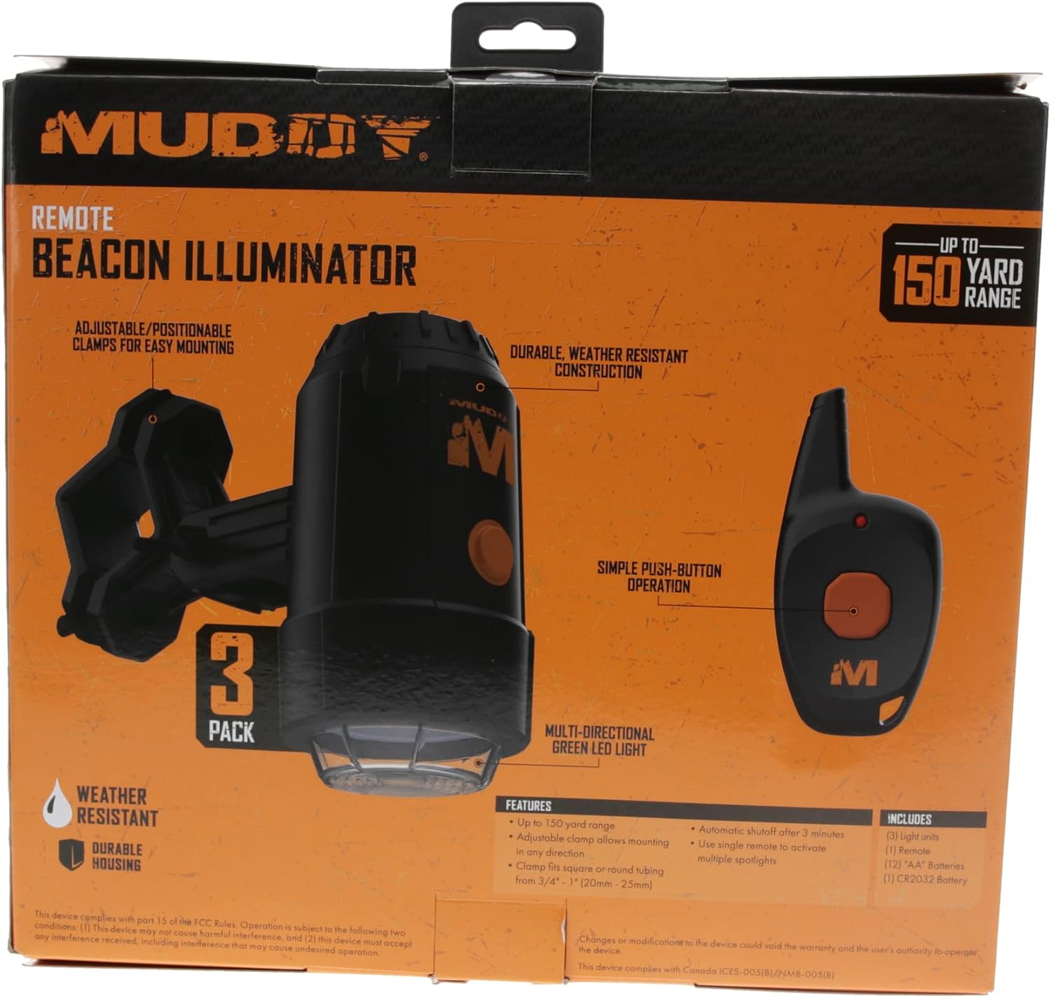 Muddy Remote Beacon Illuminator, 3 Pack
