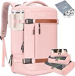 42L Travel Backpack with 4 Packing Cubes, Flight Approved Carry-On Bag, Weekender Business Backpack, Fits 17.3"