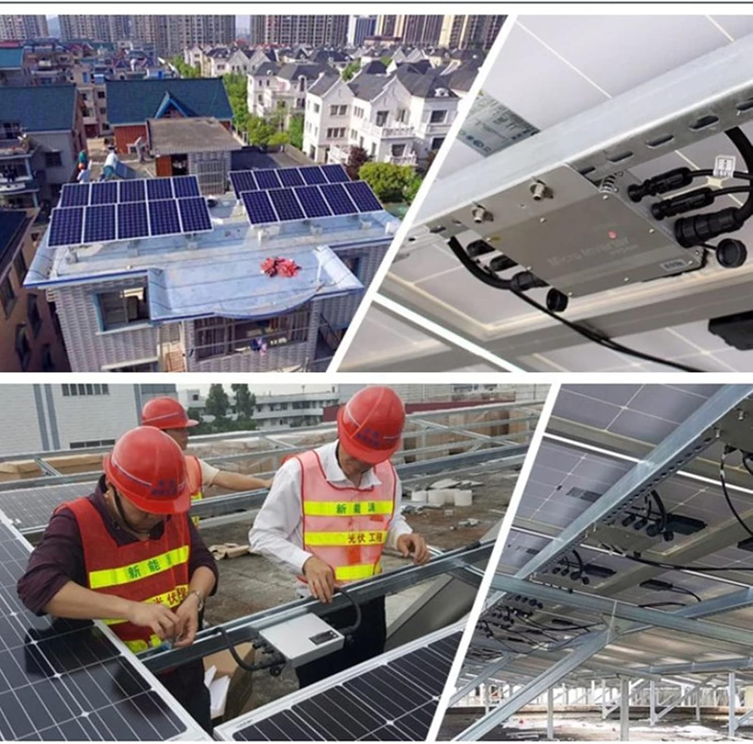 Wvc-1200/1400/1600/2000/2400/2800w Solar Grid Tie Inverter,Micro Inverter Grid Tie,Inverter Fotovoltaico Portatile,identificazione Automatica 120/230v per L'uso del Sistema Solare