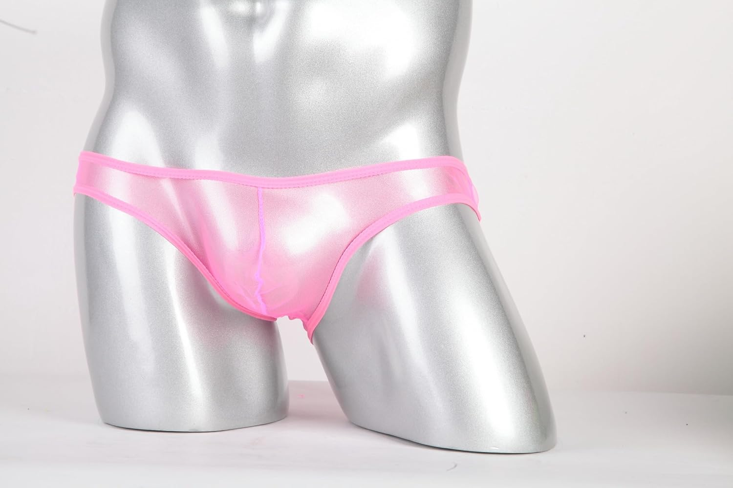 Mens Transparent Mesh Triangle Briefs Underwear See Through Bulge Pouch Sheer Bikini Underpants Panties - Image 6