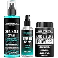 Vista 12 de Viking Revolution Spray de Sal Marina para Hombres - Spray Texturizante para el Cabello con Algas, Aloe Vera y Extracto de Algas Rojas - Sprays Surf