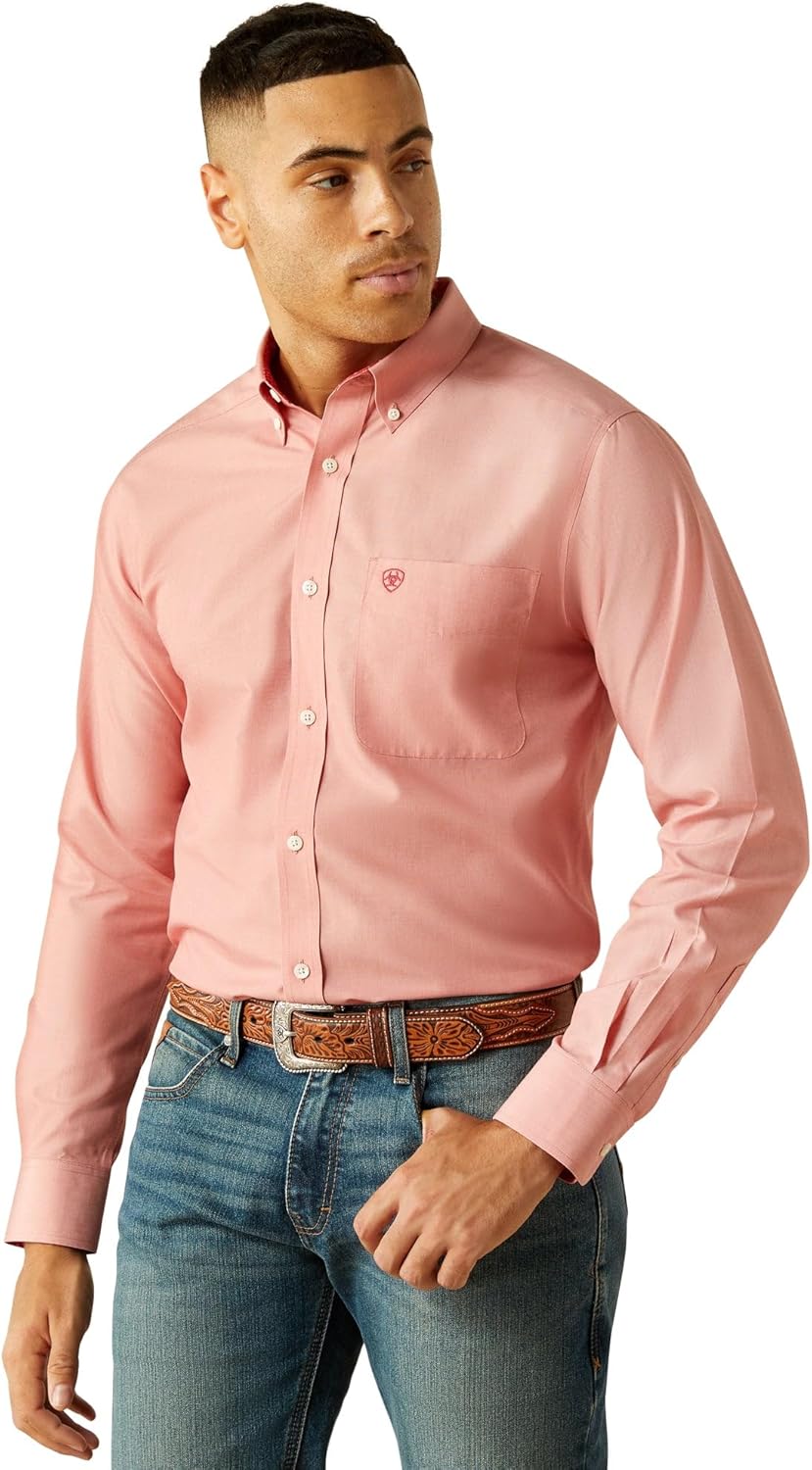 Ariat Men's Wrinkle Free Solid Fitted Shirt