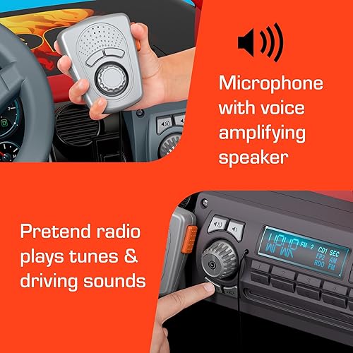 Miniatura 3 de Power Wheels - Juguete montable Jeep Wrangler Tough Talking con sonidos y micrófono, juguete preescolar, tracción multiterreno, 2 asientos, negro y