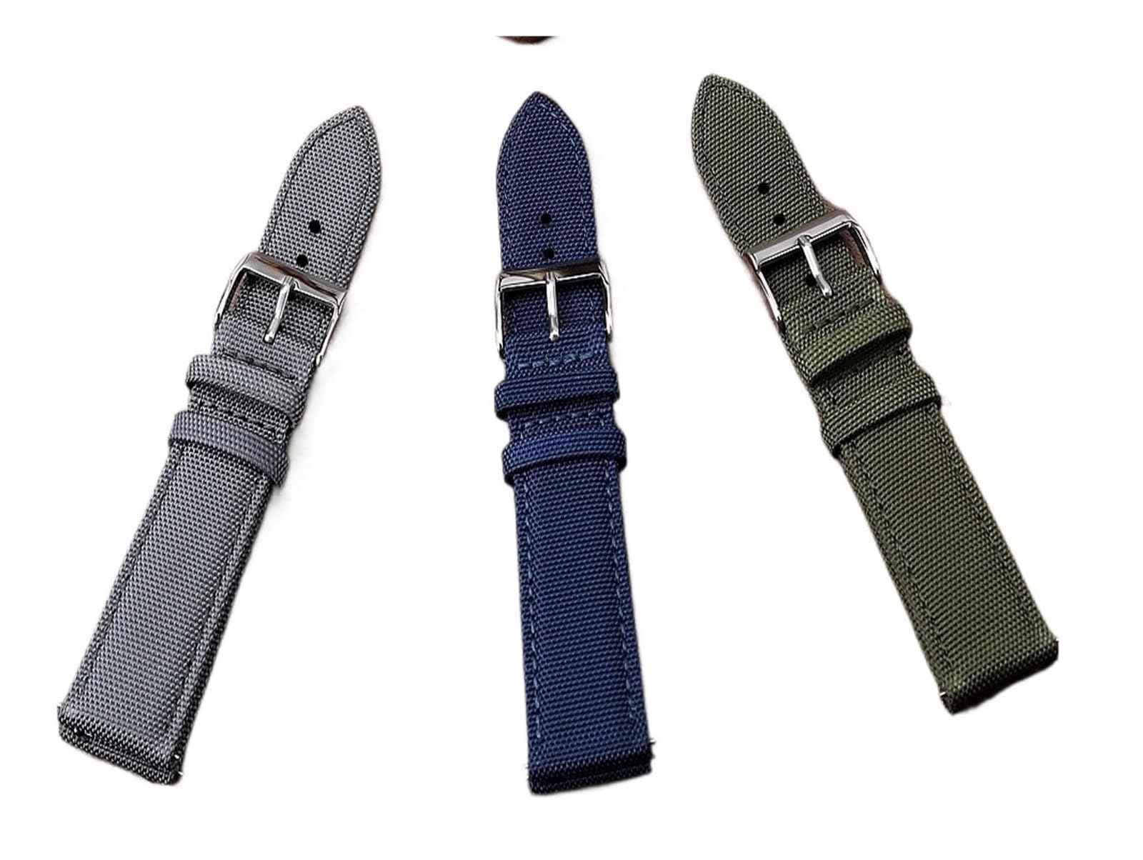 Générique NASUNJIA Bracelet De Montre En Toile Voile Imperméable Qualité Supérieure, 18 Mm, 19, 20, 21, 22, 24, Sport Nylon À Dégagement Rapide For Homme