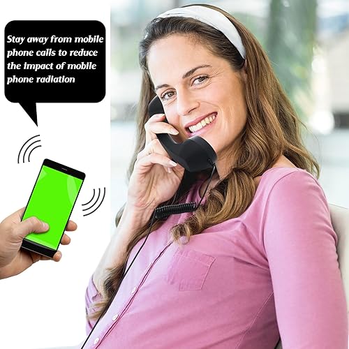 Miniatura 5 de Kingdder Paquete de 6 teléfonos celulares retro de 0.138 in a granel de la vieja escuela que parecen teléfonos domésticos, receptor de teléfono