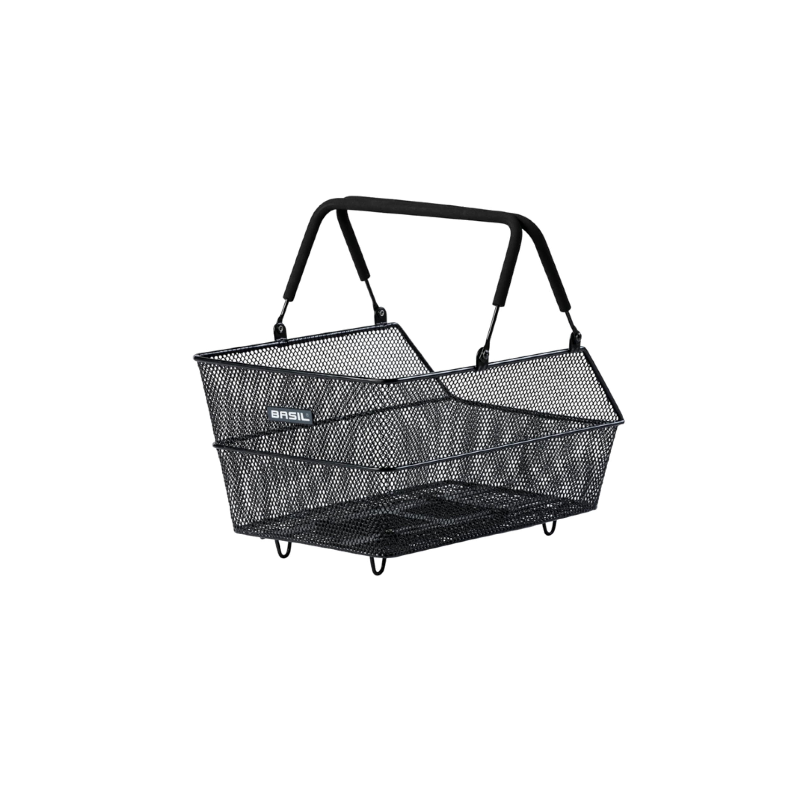 Basil Cento MIK Panier de vélo Noir – Système MIK verrouillable avec système MIK résistant aux intempéries, Robuste, Volume de 21 litres, idéal pour Le Porte-Bagages et l'utilisation Quotidienne