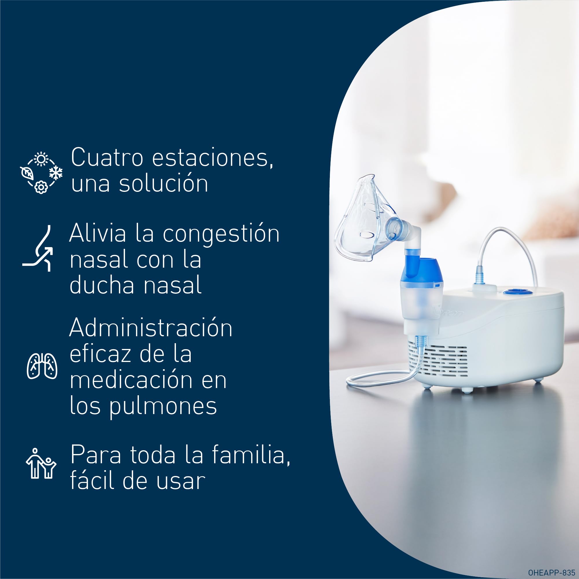 OMRON X102 Total Nebulizador niños y bebe con ducha nasal