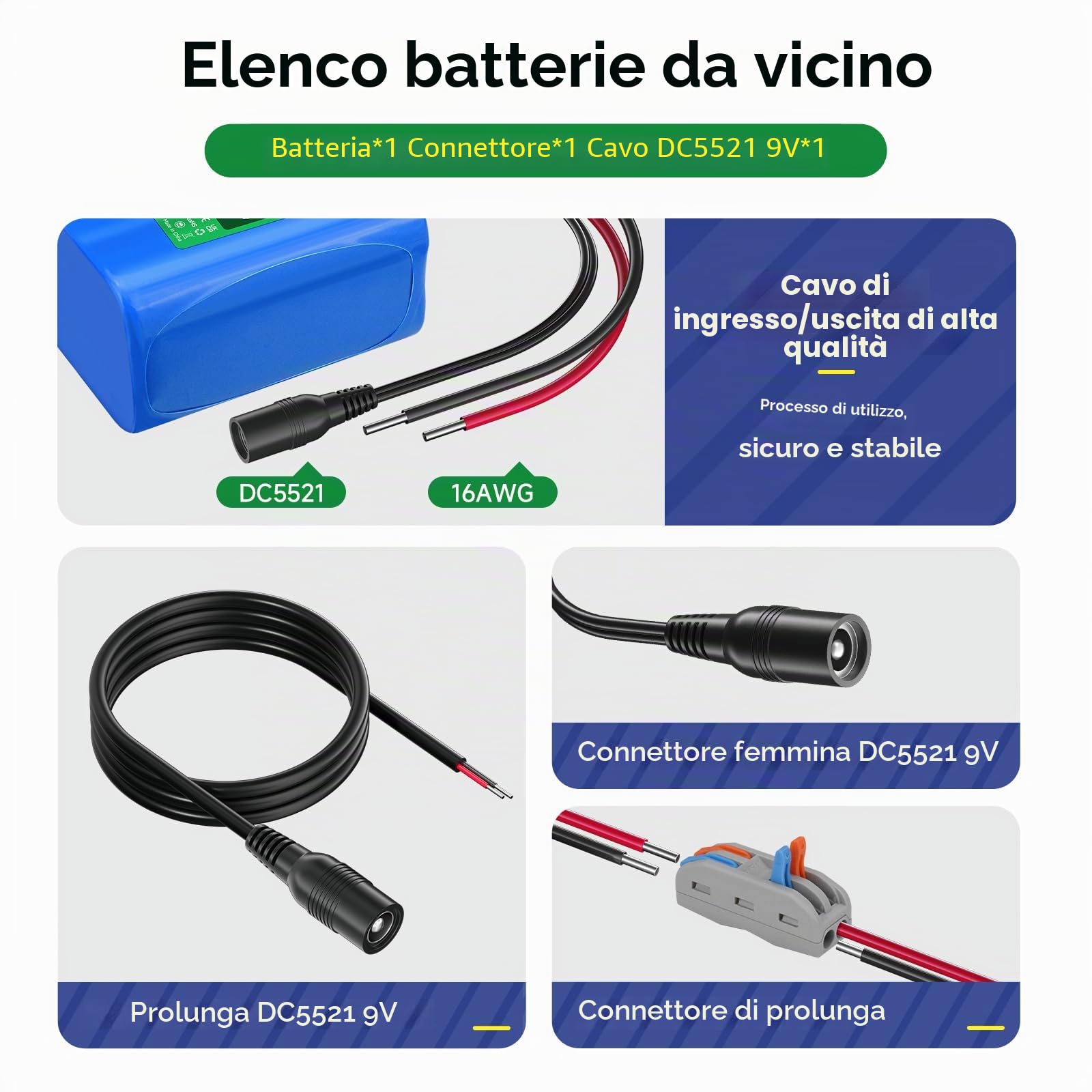 CITYORK 12V 5600mAh Batteria agli ioni di litio ricaricabile per telecamere CCTV, videocamere, lettori MP3, strisce LED e altro ancora