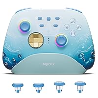 Vista 1 de Mytrix Wireless Switch Pro Controllers with Charging Dock, Bluetooth Controller for Nintendo Switch/Lite/OLED with Hall Effect Joysticks & Trigger