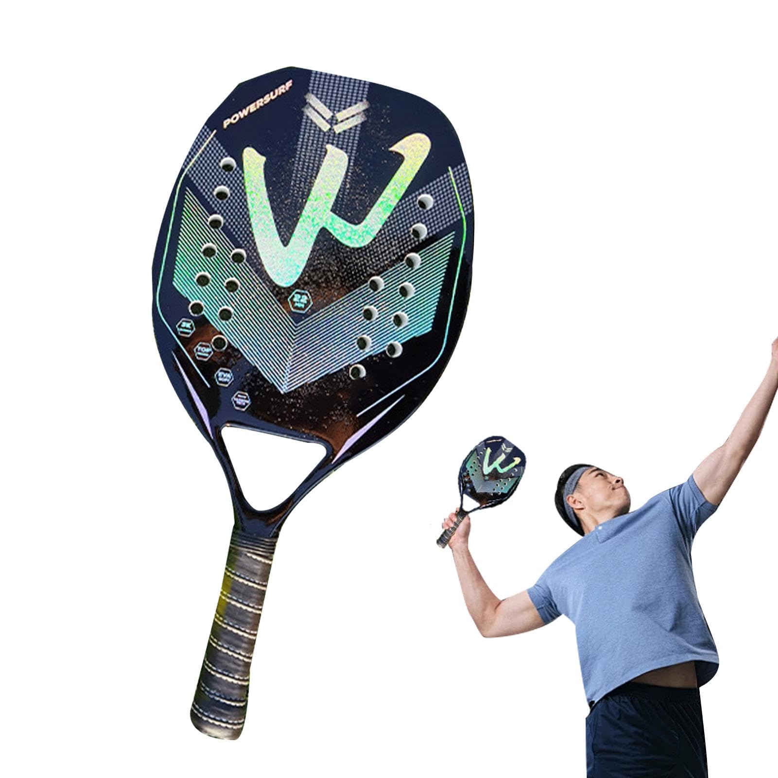 Racchette da paddle,Racchetta da paddle,Racchetta da pallone da spiaggia | in fibra di carbonio - Racchetta da in schiuma, Borsa da trasporto Inclusa, Forniture da spiaggia per gli sport del par