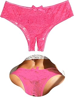 Women Plus Size Cheeky Panties Lace Thongs Panties Trim Lace Underwear Low Rise Underpants