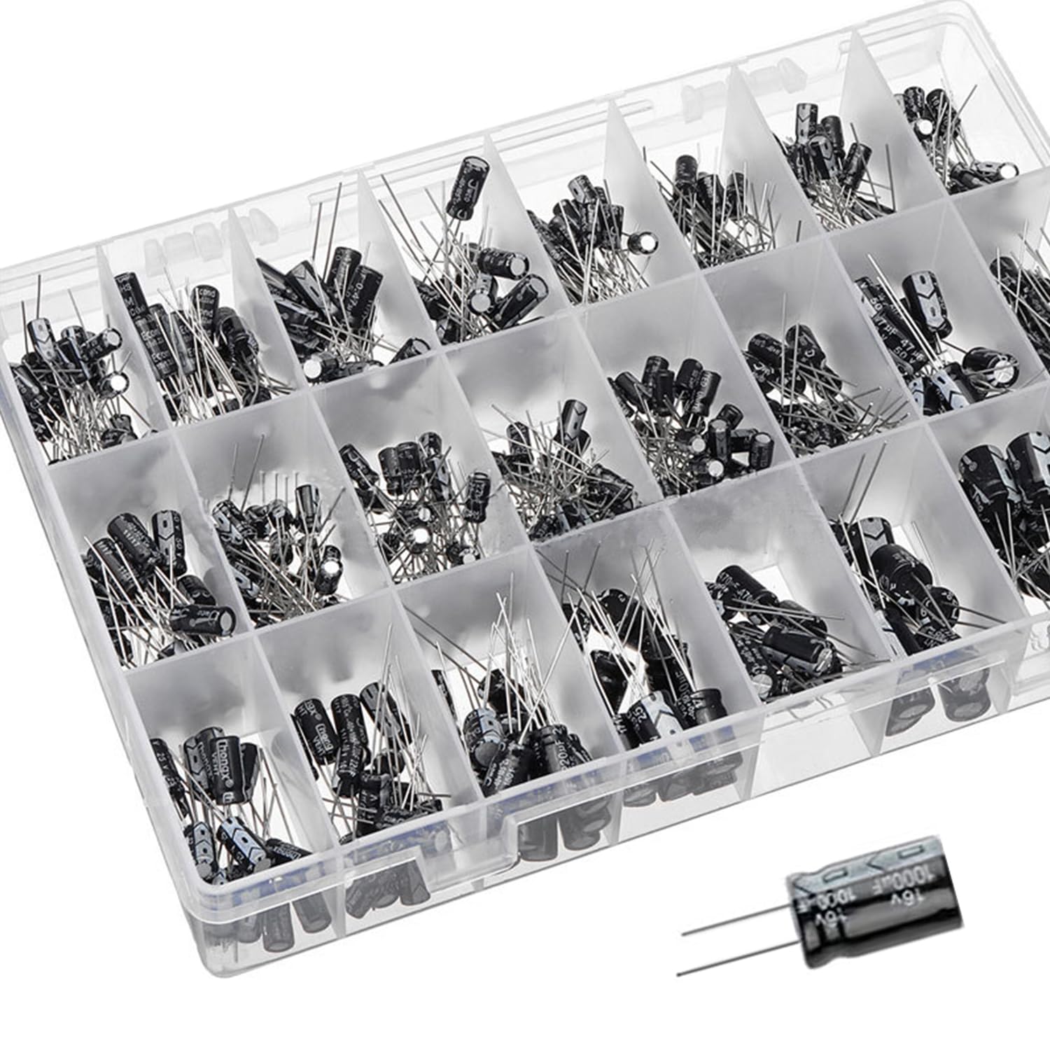 電子部品まとめ売り コンデンサ スイッチ等 Amazon.co.jp: Singertop 電解コンデンサ アルミ電解コンデンサー 24