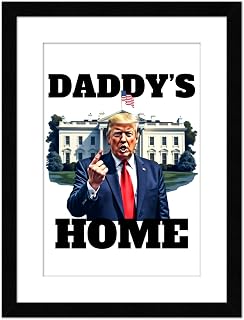 Donald Trump Portrait Wall Art Poster Framed or Unframed - Ready-to-Hang Political Room Decor, MAGA,Poster on Luster Photo Paper - Trump Merchandise, Donald Trump Poster