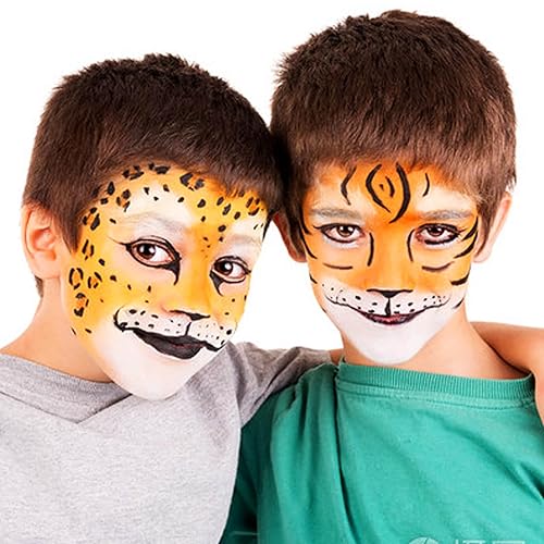 Miniatura 8 de MEICOLY Barra de pintura facial naranja (1.06 onzas), barra de pintura de cuerpo completo mezclable en crema, béisbol negro de ojo naranja,