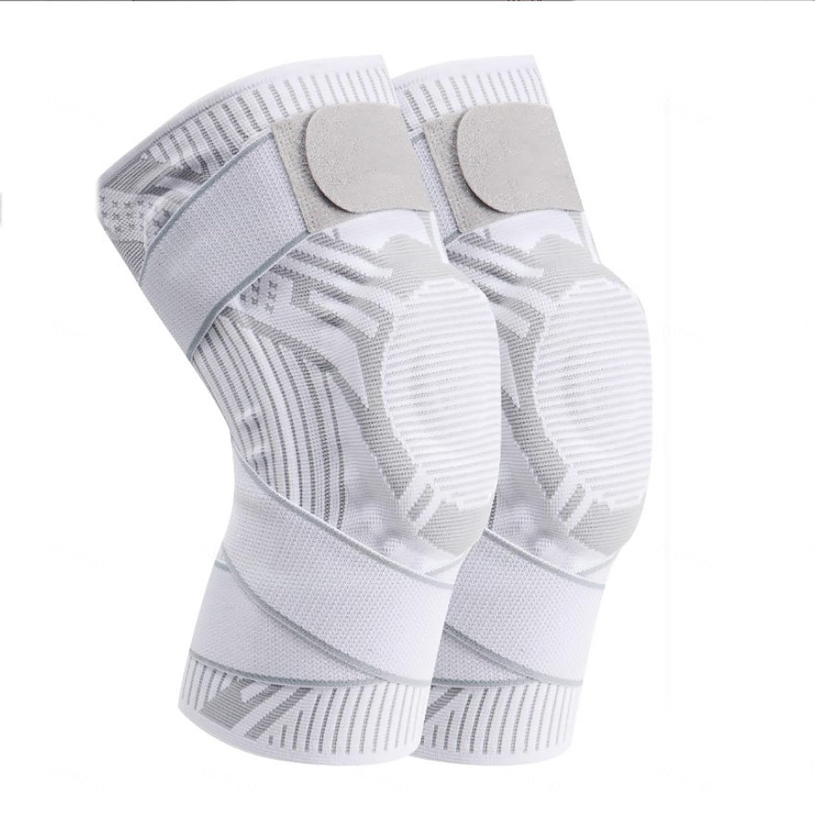 Ginocchiera Professionale,Protezione del Ginocchio,Supporto Manica Compressione Ginocchio con Cuscinetti in Gel rotuleo e stabilizzatori Laterali,Sollievo dal Dolore articola,B-L