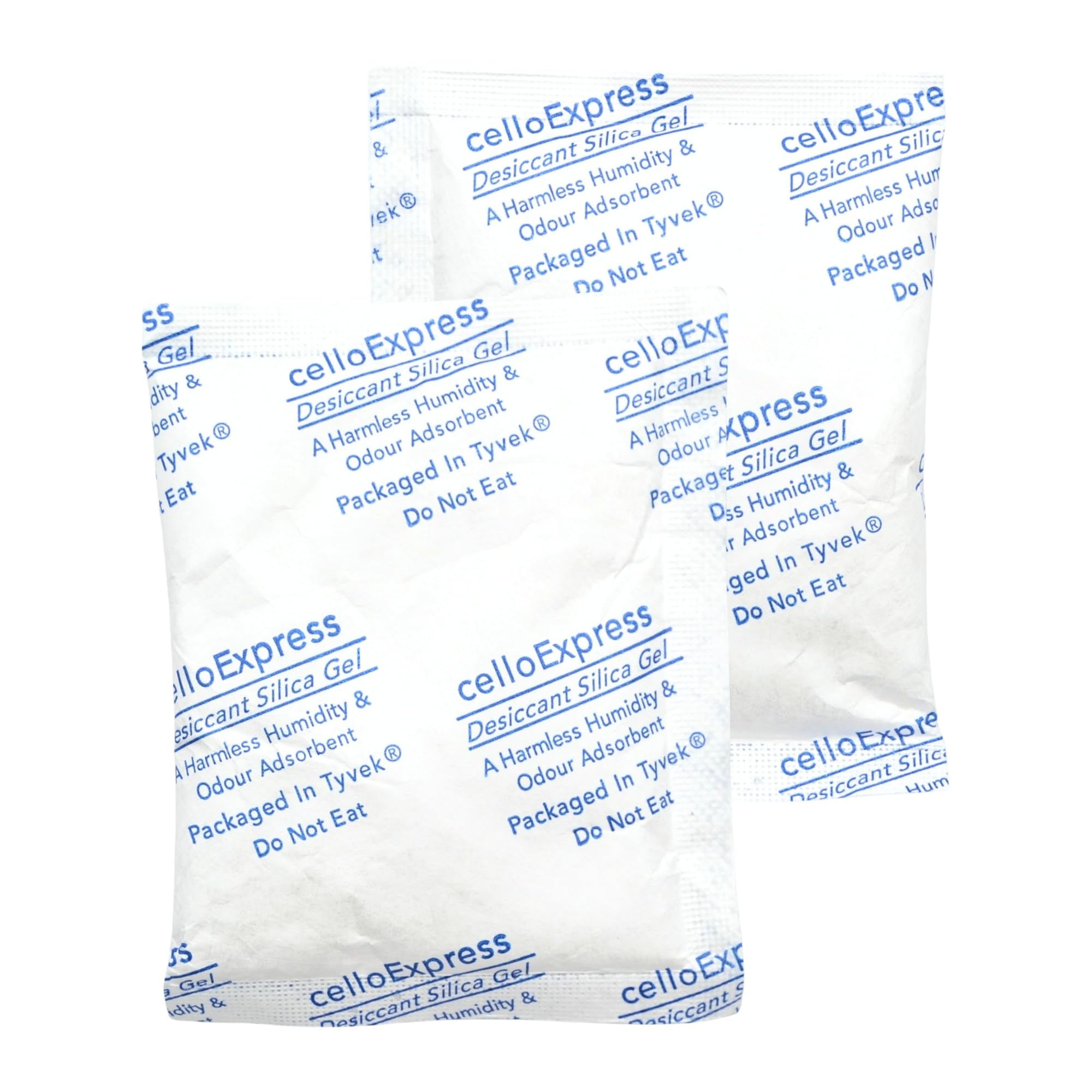 celloexpress 25g Silica Gel Pouches - Pack of 10 - Total Gel Weight 250g - Silica Gel in Tyvek Fabric Sachets (25g, 10)