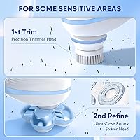 Vista 4 de Maquinillas de afeitar eléctricas para mujer, afeitadora eléctrica magnética mejorada para mujeres, removedor de vello inalámbrico sin dolor