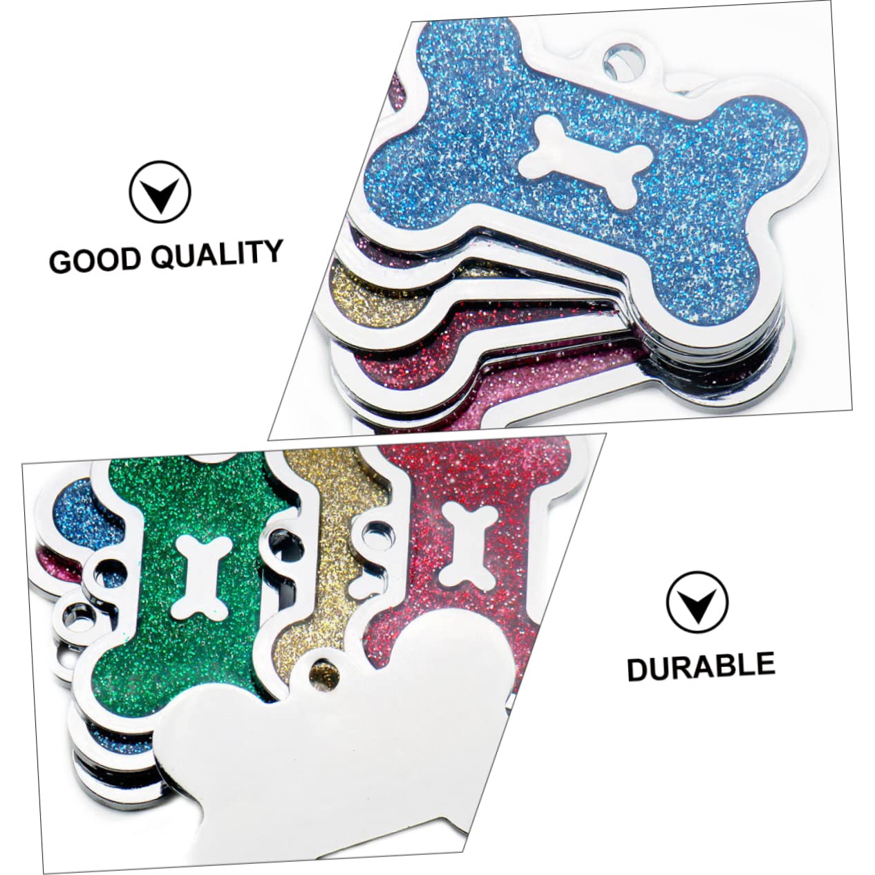 ifundom Pcs Pet Identity Tags Dog Cat Tags Pet Name Collar Hole for Easy Identification