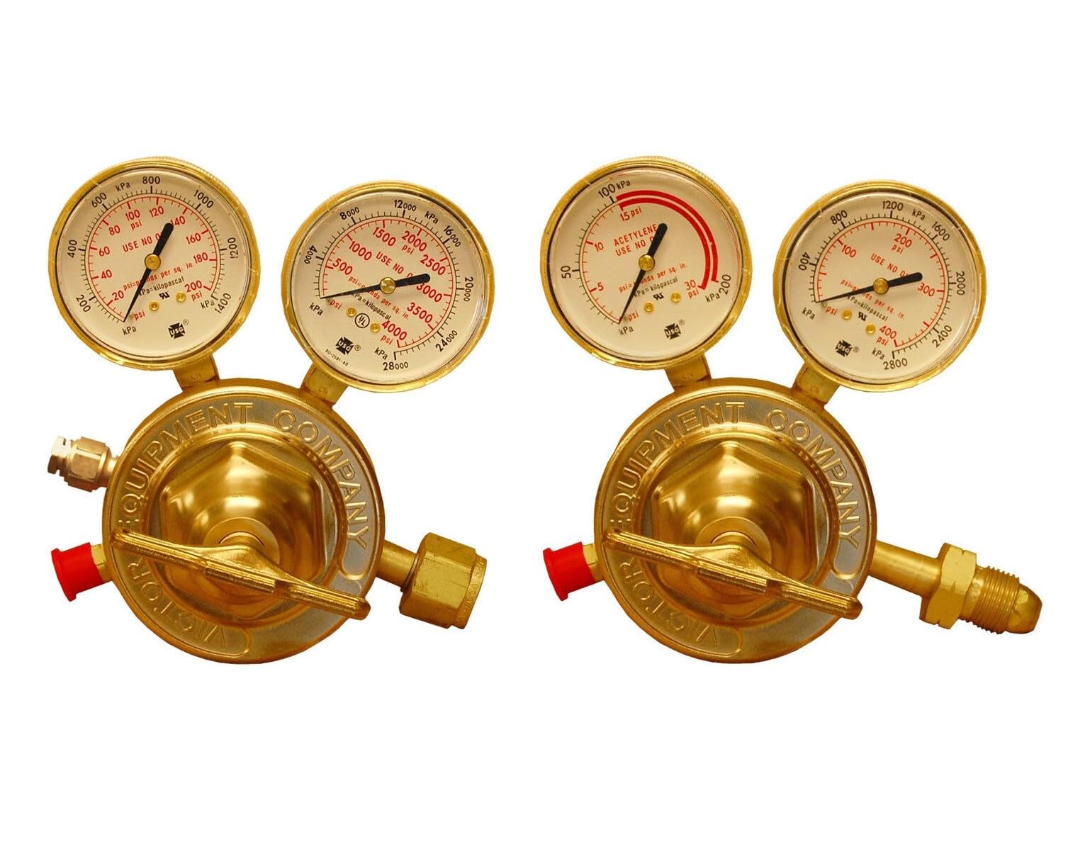 Set of Genuine Victor SR450 Series HD Oxygen & HD Acetylene Regulators